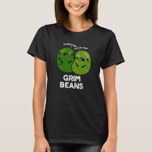 Camiseta Grim Beans Piadas Divertidas de Legumes Fundo Escu
