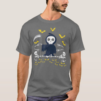 Camiseta Grim Reaper Skeleton Fictophilia 