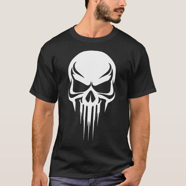 Camiseta Grim Specter Dripping Skull Graphic (Frente)