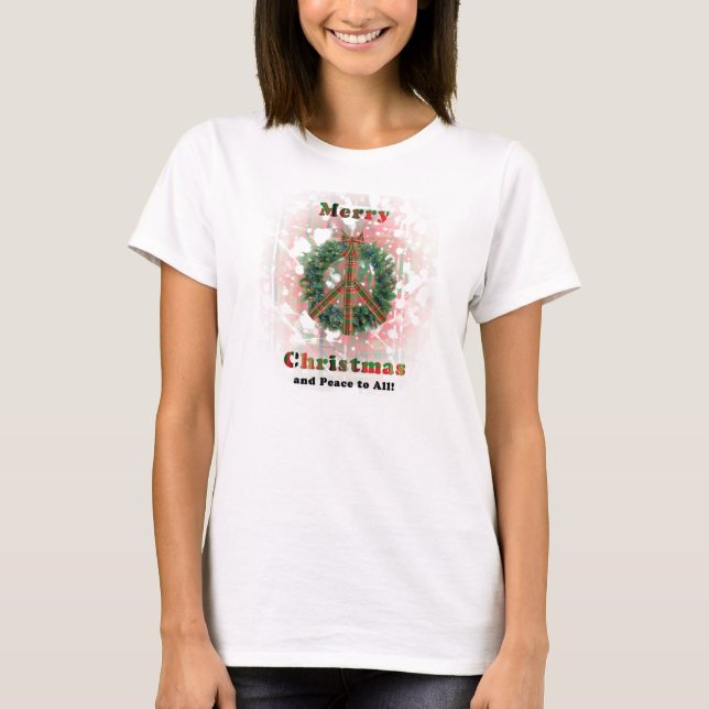 Camiseta Grinalda da paz do Natal (Frente)