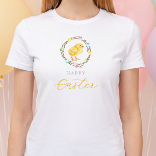 Camiseta Grinalda de Salgueiro Pastel e Pintinho Amarelo Fe