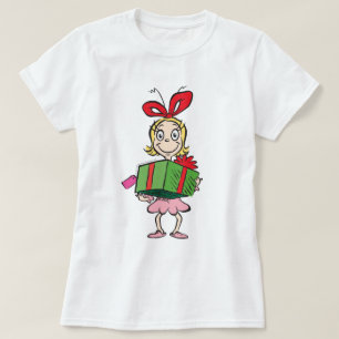 Camiseta Grinch Cindy-Lou Who - Segurando Presente