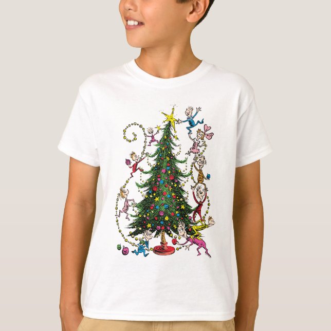 Camiseta Grinch Clássico | Árvore de Natal (Frente)
