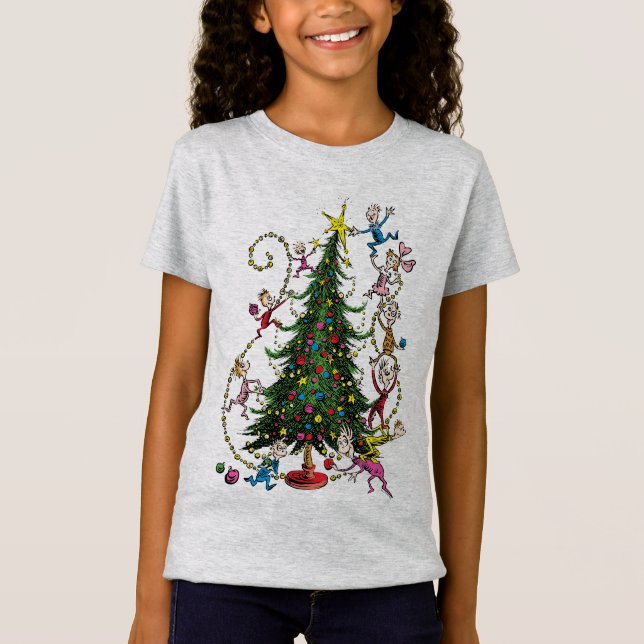 Camiseta Grinch Clássico | Árvore de Natal (Frente)