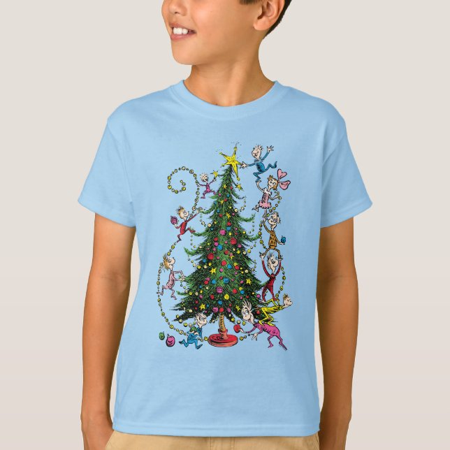 Camiseta Grinch Clássico | Árvore de Natal (Frente)