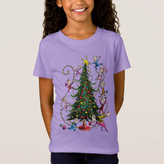 Camiseta Grinch Clássico | Árvore de Natal (Frente)
