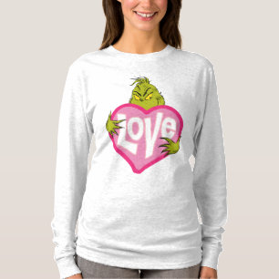 Camiseta Grinch Coração Rosa Amor