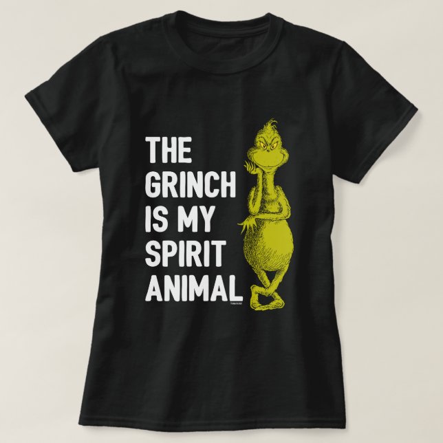 Camiseta Grinch é meu Animal Espiritual (Frente do Design)