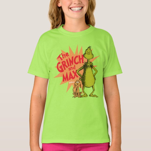 Camiseta Grinch | Grinch & Max Starburst (Frente)