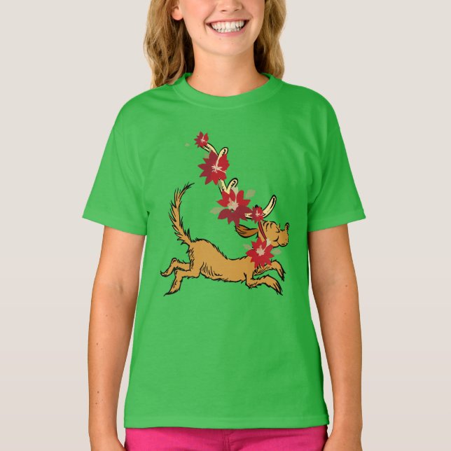 Camiseta Grinch | Poinsettia de Natal do Max (Frente)