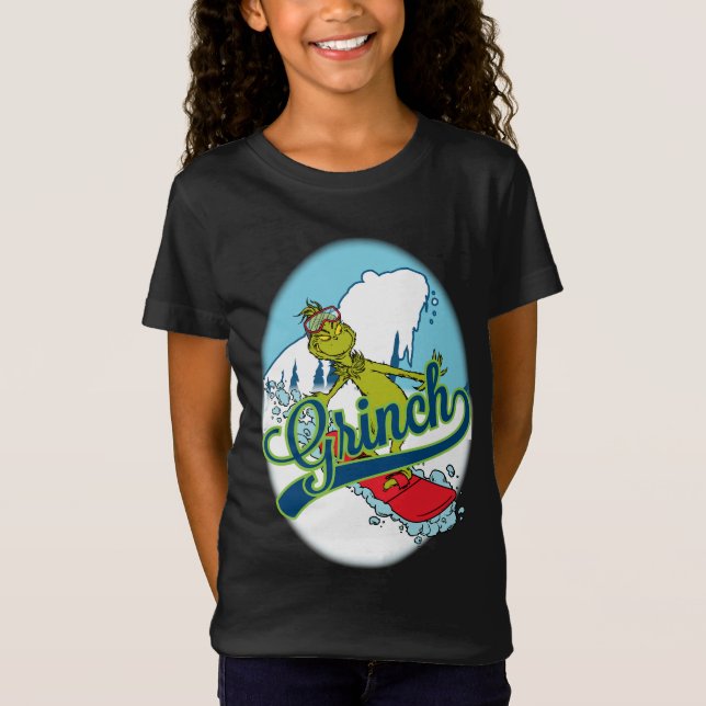 Camiseta Grinch Snowboarding (Frente)