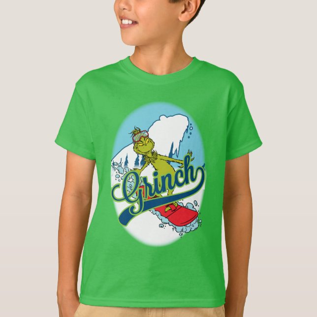 Camiseta Grinch Snowboarding (Frente)