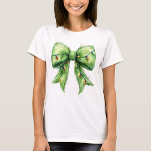 Camiseta Grinchmas Coquette Arco Verde