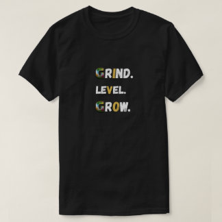 Camiseta Grind Level Grow Gamer Motivation Tee