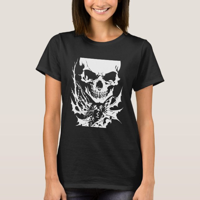 Camiseta Grindcore Oculto Horror Crânio Morte Metal Thrash  (Frente)