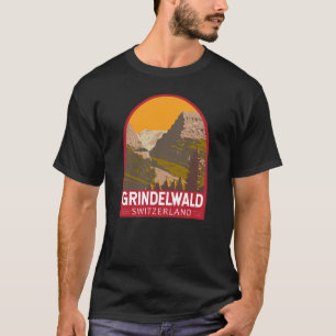 Camiseta Grindelwald Suiça Art Vintage