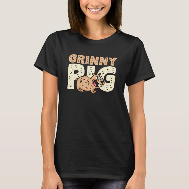 Camiseta Grinny Pig Graphic Guinea Pig Owner Pet Cavy Anima (Frente)