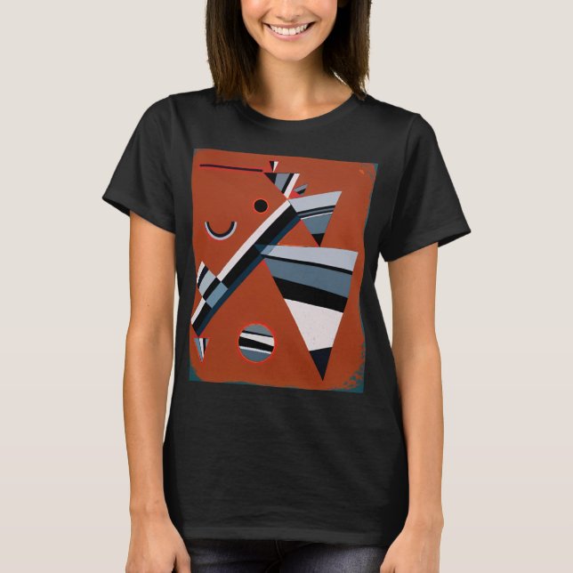 Camiseta Gris por Kandinsky Abstrato Painting Modern Art (Frente)