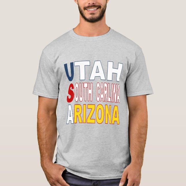 Camiseta gris pour homme DESIGN USA (Frente)