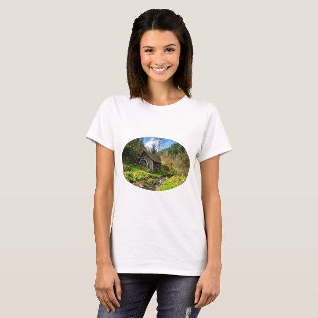 Camiseta Grist Mill na Floresta Negra (Frente Completa)