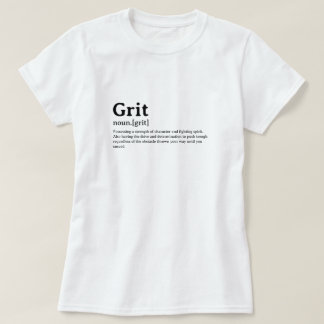Camiseta Grit de Definição de Dicionário Engraçado