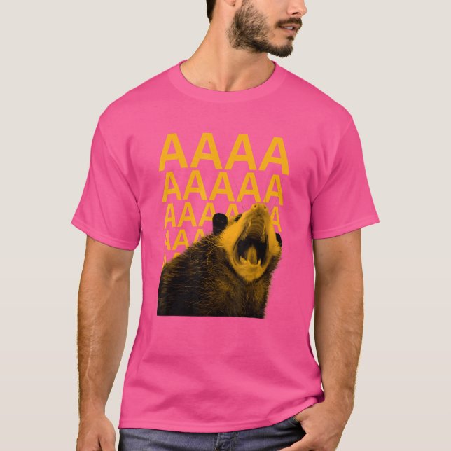 Camiseta Gritando Possum Aaaa Cute Funny Ogambm Meme (Frente)