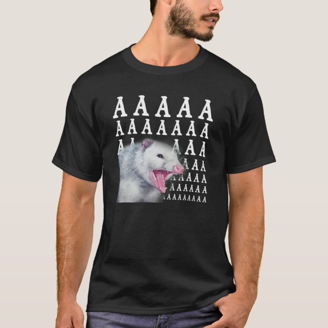 Camiseta Gritando Possum Aaaa Cute Ogambm Meme (Frente)
