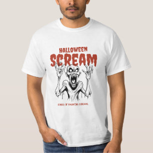 Camiseta Gritar branco Halloween