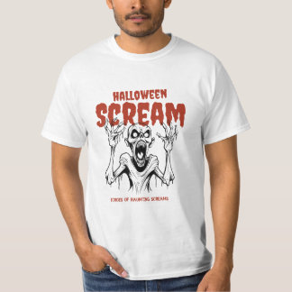Camiseta Gritar branco Halloween