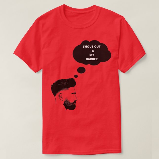 Camiseta Gritar Com Meu Barbeiro (Frente do Design)