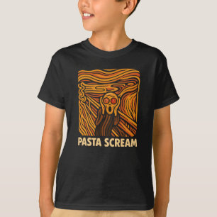 Camiseta Gritar de Arte de Massas de Espaguete