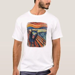 Camiseta gritar engraçado de CAT por Edvard Expressionism