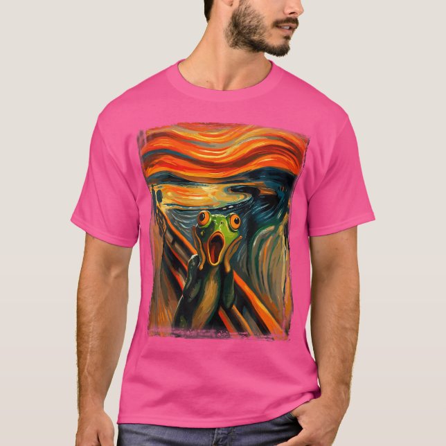 Camiseta Gritar Expressionista Para O Sapo Amplia O Sapo Ar (Frente)
