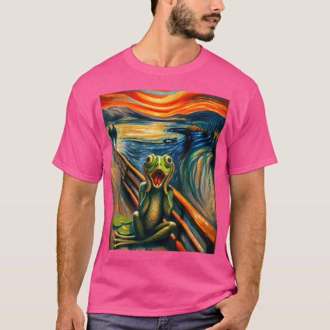 Camiseta Gritar Expressionista Para O Sapo Amplia O Sapo Ar (Frente)