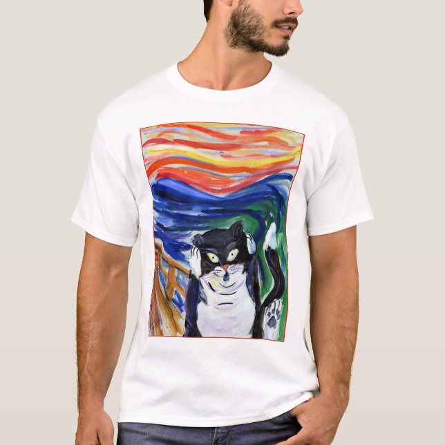 Camiseta Gritar gatinho T-Shirt (Frente)
