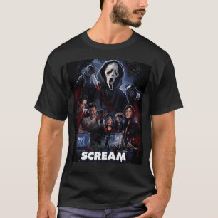 Camiseta Gritar Horror Movie Trabalho de arte Classic