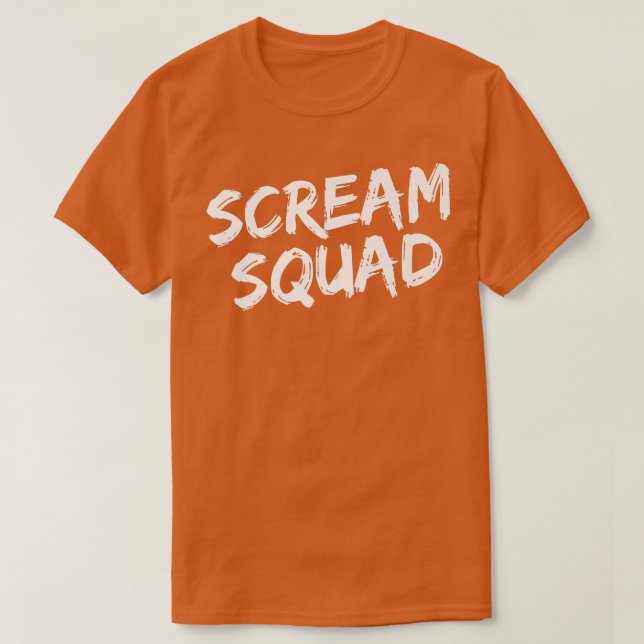 Camiseta Gritar Squad Group Halloween Figurume 736 (Frente do Design)