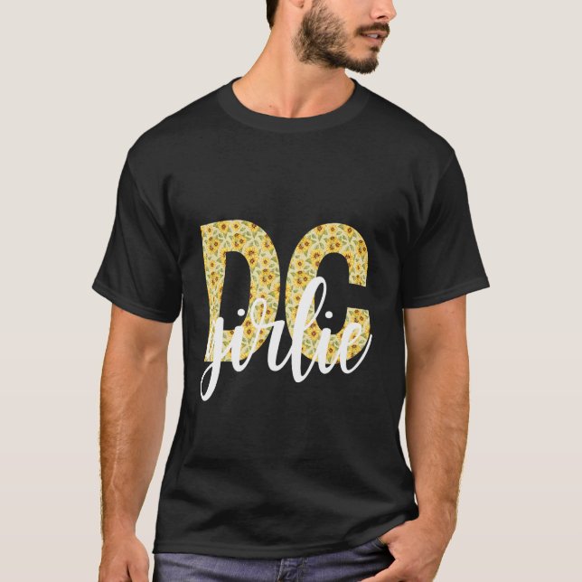 Camiseta Grito de Estado da Rapariga Washington DC Simplesm (Frente)