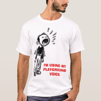 Camiseta grito, eu ESTOU USANDO MINHA VOZ do CAMPO DE JOGOS