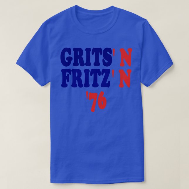 Camiseta Grits N Fritz Jimmy ter e Walter Mondale Campaig (Frente do Design)