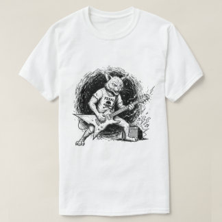 Camiseta Gritty Ink Cat Guitar T-Shirt for Men
