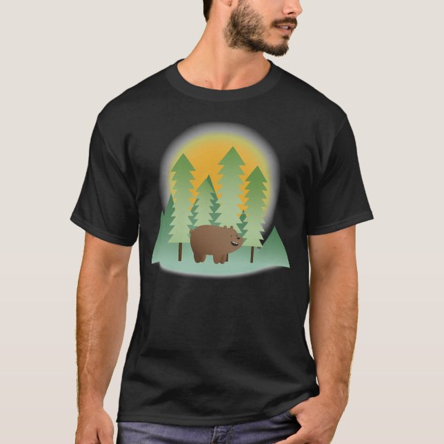 Camiseta Grizz Pine Trees - Nós Bare Bears (Frente)