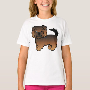 Camiseta Grizzle Norfolk Terrier Cute Cartoon Cão