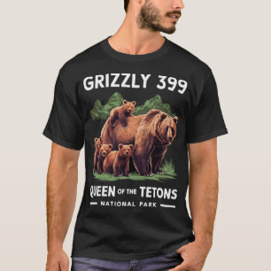 Camiseta Grizzly 399 Bear Amam Rainha Da Nação Tetons