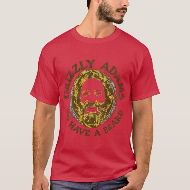 Camiseta Grizzly Adams tinha barba (Frente)