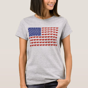 Camiseta Grizzly Bear Bandeira dos Estados Unidos