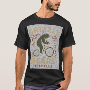 Camiseta Grizzly Bear Cycling — “Clube de Ciclismo Engrenag