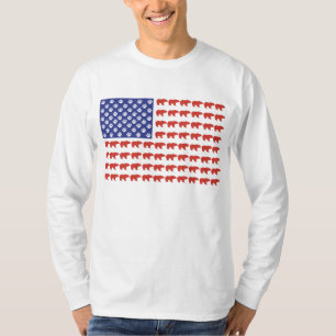 Camiseta Grizzly Bear USA Flag