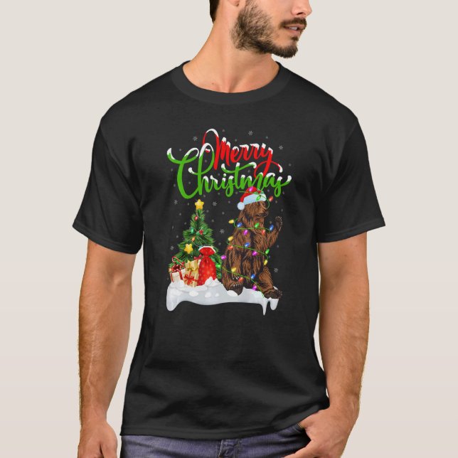 Camiseta Grizzly Bear  Xmas Decorations Grizzly Bear Christ (Frente)