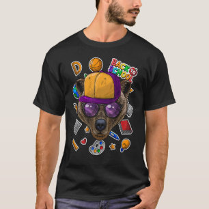 Camiseta Grizzly Ursa De Volta À Escola No Primeiro Dia Da